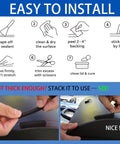 YuanYue smoker gasket seal, 1/2 in x 1/8 in x 20 ft, self-adhesive black felt; installation diagram with grill-lid photos.