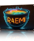 Funny Vintage Neon Ramen Japan Tin Sign Poster 8x12 Inch Metal Wall Art For Home Office Garage Kitchen Decor Rustic Retro Vibe And Easy Mounting For Living Room Decor And Game Room Studio Walls