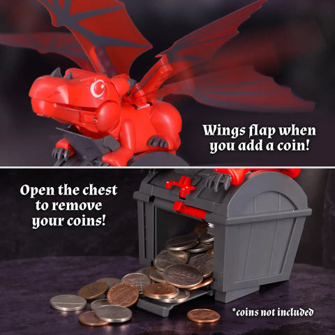 Hands On Robotic Dragon Coin Bank Kit For Kids 8 Plus Learn Circuits Gears And Engineering, dragon flaps wings with coin