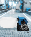 Powerful 1HP Wall-Mount Dust Collector With 550 CFM, portable dust collector with 30-micron filter bag and wheeled mobility.