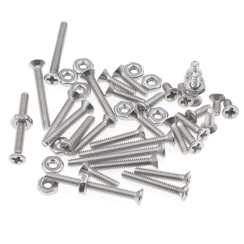 Backyard Builder Friendly Standard 2 56 UNC Stainless Steel Phillips Flat Head Machine Screws And Hex Nuts Assortment Kit With 220 Pieces In Nine Varying Lengths For Rock Solid Fixes And No Sweat Builds
