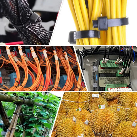 Heavy Duty Zip Ties 12 Inch Nylon 66 Cable Ties With 120 Lb Tensile Strength 0.3 Inch Wide UV Resistant Self Locking Tie Wraps For Outdoor Use Pro Grade Bulk Pack Of 1000 securing cables, plants, and materials