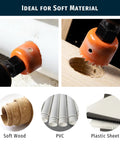 Effortless Hole Saw Kit With Nine Sizes From Three Quarter Inch To Three Inch 19 To 76 Mm Carbon Steel used on PVC and wood