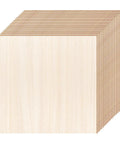 Kickass 18 Pack Premium Basswood Sheets 6 By 6 Inch One Sixteenth Thick Wood Panels stacked neatly for DIY crafts.