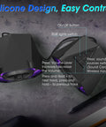 Powerful 50W Gaming Desktop Speakers With Infinity Mirror 3D Tunnel RGB Lighting, silicone design, easy control buttons visible