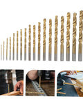 Rock Solid 19 Piece High-Speed Steel Cobalt Drill Bit Set With Twisted Design For Stainless Steel Alloy Timber Plastic And Professional Heavy Duty Drilling Projects That Make Short Work Of Tough Materials, 19-piece HSS cobalt twist drill bits
