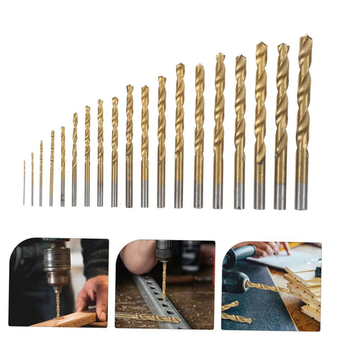 Rock Solid 19 Piece High-Speed Steel Cobalt Drill Bit Set With Twisted Design For Stainless Steel Alloy Timber Plastic And Professional Heavy Duty Drilling Projects That Make Short Work Of Tough Materials, 19-piece HSS cobalt twist drill bits