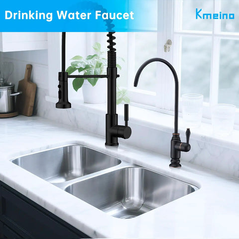 Oil Rubbed Bronze Water Drinking Faucet For Filtration Systems in kitchen sink setup