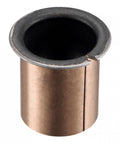 Heavy Duty Flanged Sleeve Bearings Built Tough With Bronze Sintered Surface And Carbon Steel Core Delivers Slippery Smooth Operation Zero Headache Maintenance 25mm Bore 28mm Outer Diameter 35mm Length Two Piece Pack showing a close-up of the bronze bushing.