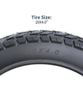 Close-up of Heavy Duty Fat Bike Tire 20x4.0 For EBikes And MTB All Terrain Fat Tire With Directional Tread 102-406 Compatible