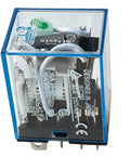12V DC DPDT Power Relay With LED Indicator Beefy 10A At 250VAC Or 30VDC 8 Pin Plug In Base Form C Contacts Ice Cube Housing