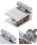 Heavy Duty Glass Door Hinges No Drill Install Pivot Hinges For Shower Enclosures Zinc Alloy 4 Pack Fits 5 To 8mm Glass Stable Attachment
