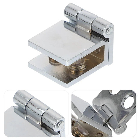 Heavy Duty Glass Door Hinges No Drill Install Pivot Hinges For Shower Enclosures Zinc Alloy 4 Pack Fits 5 To 8mm Glass Stable Attachment