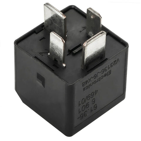 BMW V23136 J6 X48 12V Automotive Power Relay For BMW Does Not Start CAS Module Replacement For E90 E91 E92 E93, black 4 pin relay