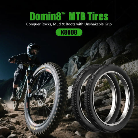 2 Pack Mountain Bike Tires 26x1.95 Folding Replacement With 2 Inner Tubes And Levers Puncture Resistant in rugged terrain