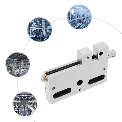 Rugged Stainless Steel Wire Cut EDM Vise With 0 To 3.94 Inch Stroke Manual Screw Clamp Pre Drilled Holes For Wire Cutting Machines