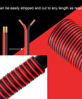 16 Gauge Heavy Duty 2 Conductor Speaker Wire Red Black 100 Ft Roll For 12V And 24V DC Cars Boats LED Strips Audio Projects And Home Theaters