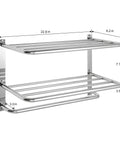 3 Tier Bathroom Towel Rack Wall Mount In Brushed Nickel SUS 304 Stainless Steel Tall Tower Holder For Towels 23 Inch