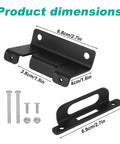 Vehicle Side Wire Harness Mounting Bracket Kit For 4 Pin Trailer Plug And 4-Way Flat Connector with dimensions and hardware