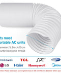5.9 Inch Portable AC Exhaust Hose with Counter Clockwise Thread, curved, universal fit for most air conditioners.