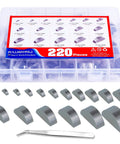 Woodruff Key Assortment Kit Must Have 220 Pieces In 17 Metric Sizes Semi Circle Half Moon Keys And Shaft Crank Keys For Keyways And Fasteners Ideal For Mechanical Projects And Crankshafts Includes Tweezers For Quick Size Pick in clear storage box