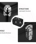 Portable Aluminum Tool Box With Ergonomic Handle And 2 Layer Sealed Clasp For Shock Protection Of Delicate Instruments showing clasp detail