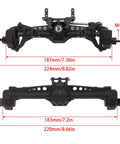 Rock Solid Front And Rear Portal Axle Kit For Axial Scx10 And Scx10 Ii RC Crawler showing dimensions and features of nylon housings.