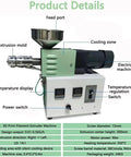 Desktop Single Screw Plastic Filament Extruder For Cranking Out Pla Abs Petg Pcl Tpu Thread On Demand with detailed machine parts.
