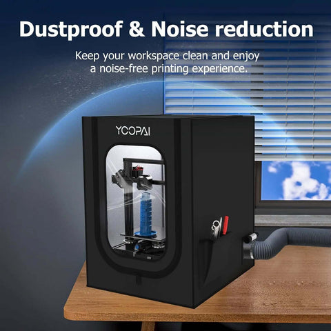 3D Printer Enclosure With Dustproof Tent And Constant Temperature Control For Ender 3 Series on a desk near a window