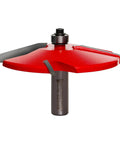 Raised Panel Router Bit 3-1/2 Inch Diameter, 1/2 Inch Shank, 5/32 Inch Large Radius, Quadra-Cut Four-Cutter Carbide Bit For 5/8 Inch Stock