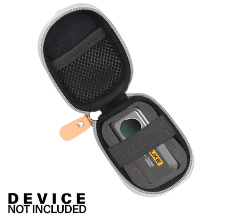 Open All In One Travel Case For Fluke TC01A 25Hz iSee Mobile Thermal Camera And FLIR One Pro LT Gen 3 Pro, Tweed Gray interior view
