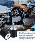 M5 Rubber Mounts 20x20mm Cylindrical Anti Vibration Isolator With Lock Nuts for Cars Generators Air Compressors Bobbin Mounts Durable Shock Absorber Dampener on car engine
