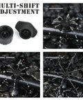 Close-up of 100 Pcs Adjustable Drip Irrigation Emitters Sprinklers For One Quarter Inch Barbed Hose Micro Drip System installed on hose