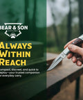 Hand holding a Compact 2.25 Inch Folding Pocket Knife With 440 Stainless Clip Point Blade Rosewood Handle And Nickel Silver Bolsters