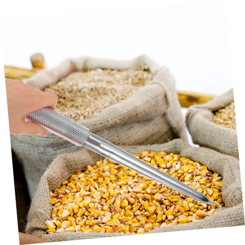 Stainless Steel Grain Sampler With Rubber Handle Portable Fertilizer Probe For Accurate Wheat Seed And Soil Sampling Durable Farm Use