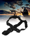 Adjustable LED Headlamp Strap With Three Sided Angled Mount for camping on beach at sunset, features durable elastic band