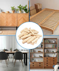 30 Pcs Wooden Dowels Assorted Set Fluted Grooved Dowel Pins In 6mm 8mm 10mm For Crafts Furniture Woodworking DIY Carpentry