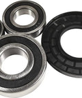 Heavy Duty Bearing And Seal Kit For Whirlpool Front Load Washer Tub Repair including three sealed bearings and one snug seal.
