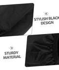 Close-up of Heavy Duty Grease Resistant Long Arm Sleeves made of sturdy material in stylish black design.