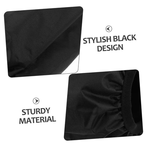 Close-up of Heavy Duty Grease Resistant Long Arm Sleeves made of sturdy material in stylish black design.
