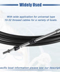 Marine Throttle And Shift Remote Control Cable Kit 16ft 5m Black With Clevis Fits Yamaha Honda Suzuki Nissan Tohatsu Chrysler Two Pack