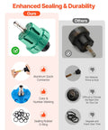 Shop Grade Radiator Coolant Pressure Tester Kit With Vacuum Refill Tool Universal Adapters comparison of durable aluminum quick connector and inferior options.