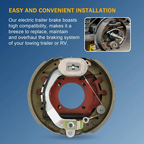 Image of Badass Electric Trailer Brake Assembly Pair Built To Hustle, showcasing internal components for easy installation on trailers.