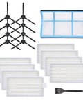 Replacement Parts Kit For ILIFE RoboVac V3 V3s V5 V5s Pro Includes Primary Filter Eight Side Brushes And Eight HEPA Filters