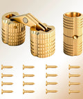 8mm Sleek Dope Hidden Brass Barrel Hinges Set With 180 Degree Opening For Jewelry Boxes And Small Wooden Boxes Concealed Rust Resistant Solid Brass Hardware Includes Installation Screws For DIY Box Projects