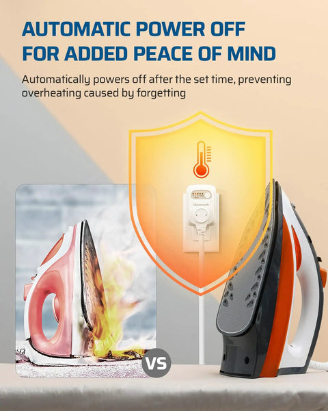Rock Solid Indoor Countdown Timer Outlet Plug Providing Zero Fuss Digital Controls And Auto Power Management For Everyday Household Devices In A Practical Two Pack Build That Keeps Things Running Smoothly, with safety comparison of power-off features.