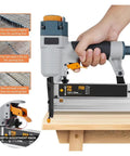 Rugged Professional Pneumatic Air Brad Nailer Engineered For Quick Setup And Precise Depth Control Featuring Featherweight Ergonomic Grip for adjustable depth settings and ergonomic grip.