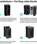 Installation steps for Anti Theft Video Doorbell Corner Mount With Adjustable Angle And Secure Mounting Bracket.