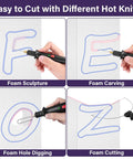 4 In 1 Foam Cutter Set With 18W High Power Electric Styrofoam Cutter Kit demonstrating foam carving and cutting techniques.