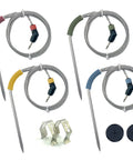 4-Pack Replacement Meat Temperature Probes For Weber Probes, iGrill And Weber Connect Smart Grilling Hub with color-coded sleeves